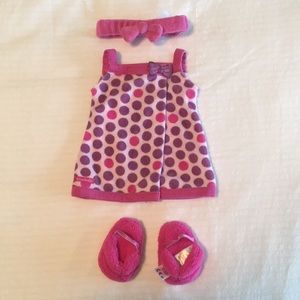 American Girl Lots of Dots Bath Wrap